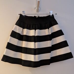 Black and White Striped Women's Skirt Size XS